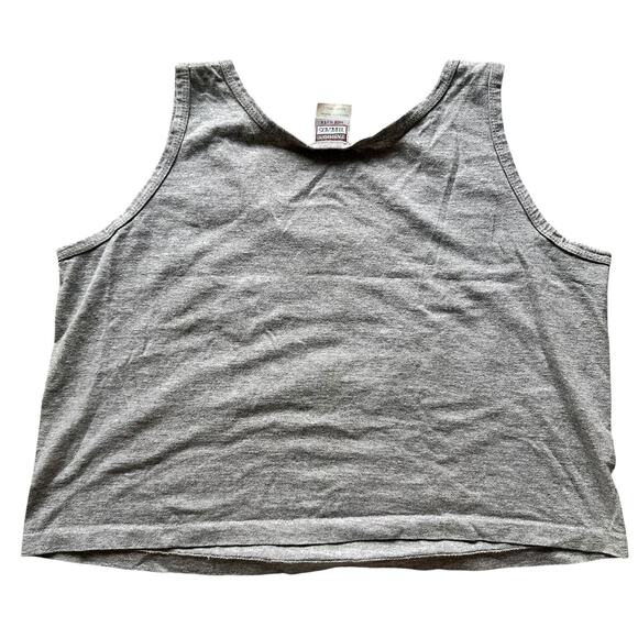 Vintage Fashion Threads "Palm Springs" Bubble Letter Scoop Neck Gray Tank M/L - Picture 5 of 6